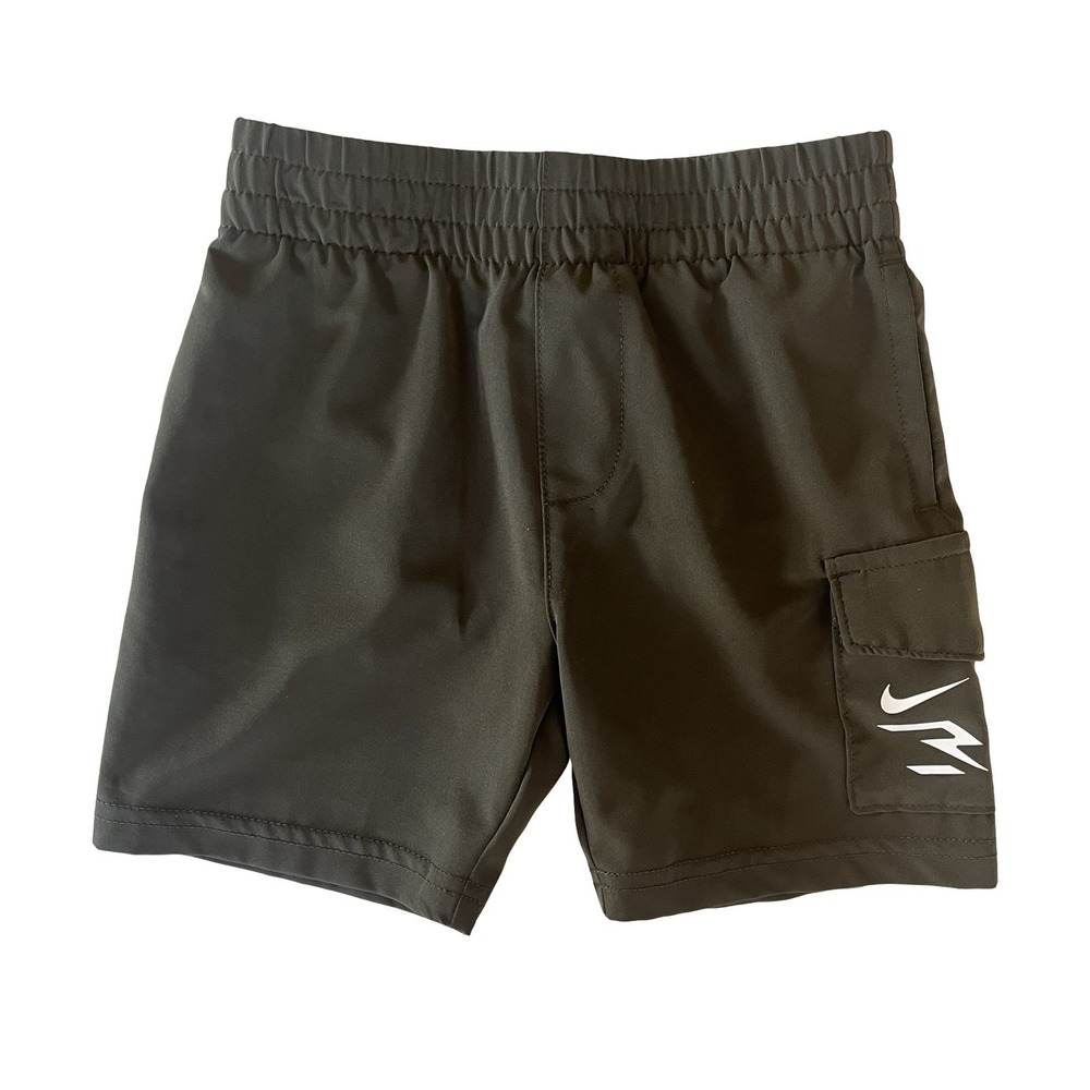 Nike 3 Brand Boys Size 2T Shorts Army Green Athletic Lightweight Packable Pocket